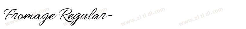 Fromage Regular字体转换